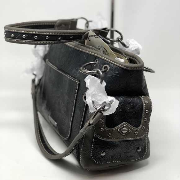 Montana West Embossed Concealed Carry Satchel - Picture 3 of 5